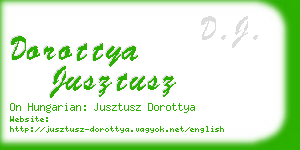 dorottya jusztusz business card